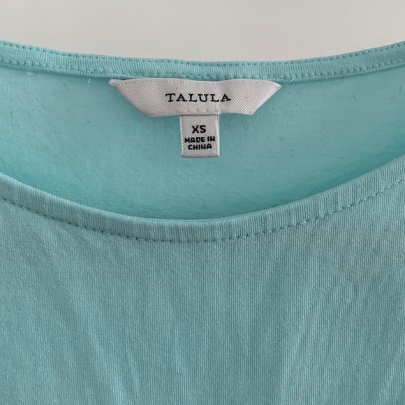 Aritzia Talula Kanda light teal fit and flare mini dress size XS - Picture 2 of 5